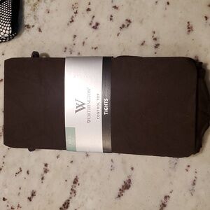 Chocolate brown control tights